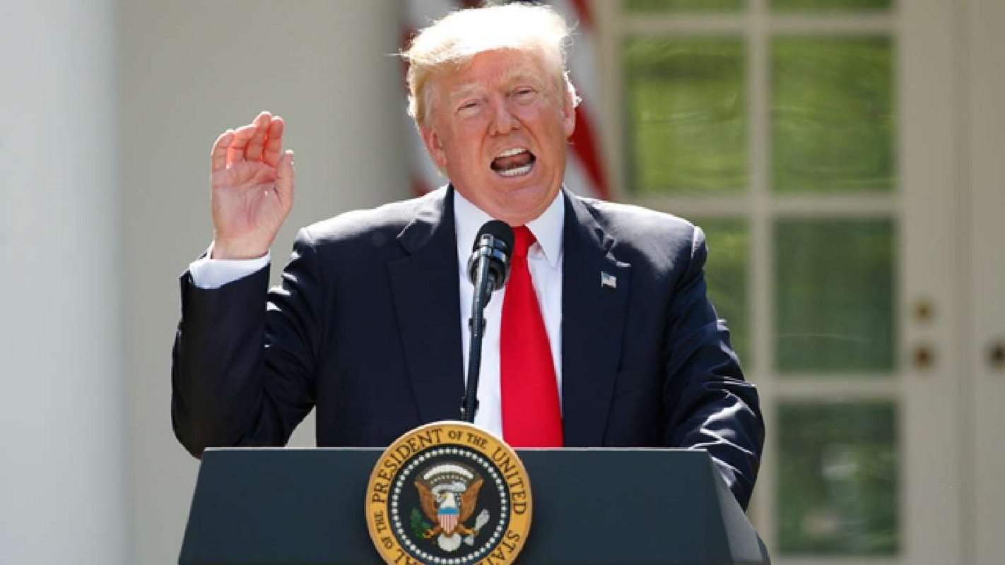 美国总统特朗普2017年6月1日在白宫的记者会上宣布，他决定让美国退出旨在遏止气候暖化的《巴黎气候协定》。（图取自路透社）
