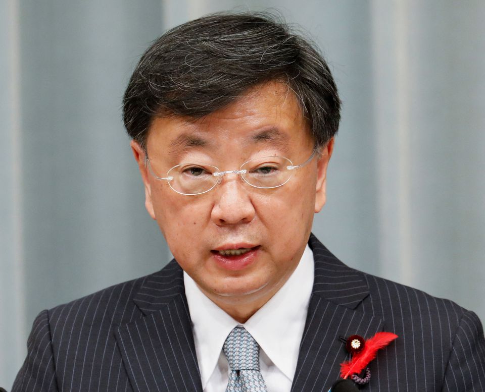 日本内阁官房长官松野博一。（路透社档案照）